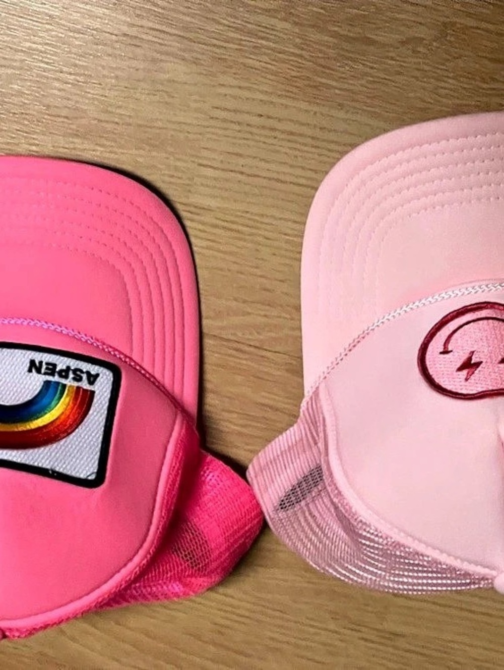 Aviator nation & OTTO Pink Snapback Hats Set Like New